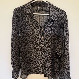 Cheetah sheer shirt